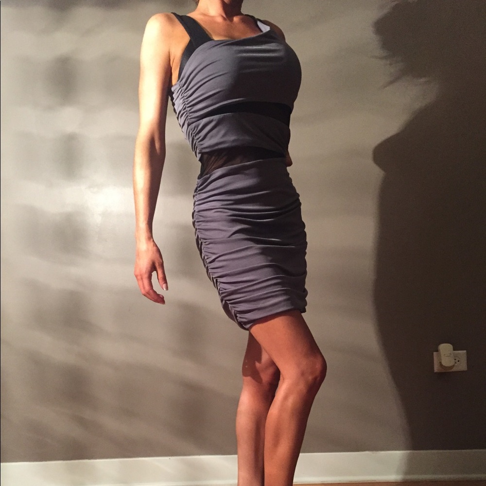 Arden B Mesh Cut-Out Dress